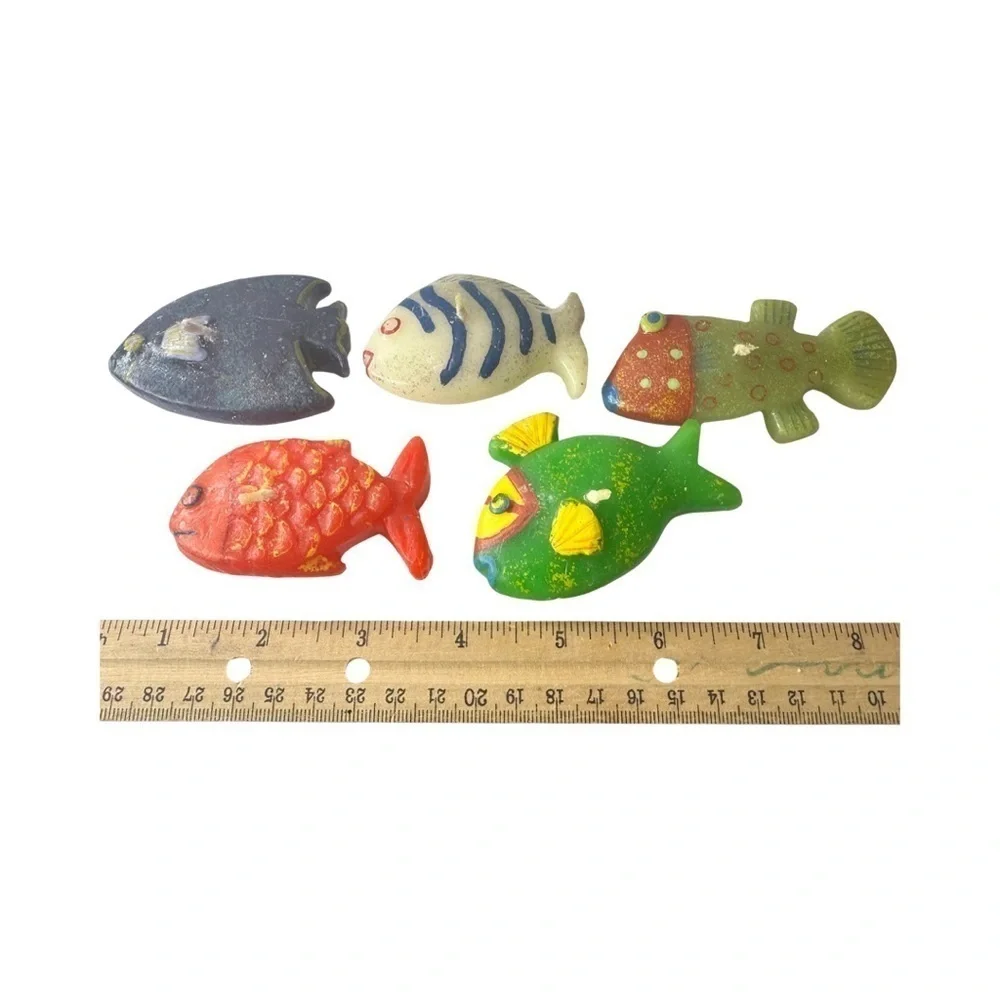 Five Small Fish Candles (New - Unused) 🐠🐟🐠